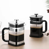 1000ml Square-shaped French Press Pot Durable Glass Coffee Machine with Stainless Steel Fine Mesh Filter Household Tea Kettle