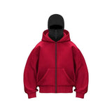 2025 Men Balaclava Y2K Gothic Harajuku Winter New Item Double Hooded Sweatshirt Autumn Men's Hooded Mask Zipper Sportswear Women