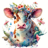 Huacan New Arrivals Diamond Painting Animal Cow 5D Diy Diamond Painting Flower Set Handmade Gift Decorations For Home