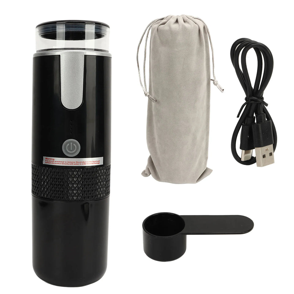 Single Serve Coffeemaker 2 in 1 Design Handheld One Button  Portable Coffee Machine Type C Rechargeable for Hiking