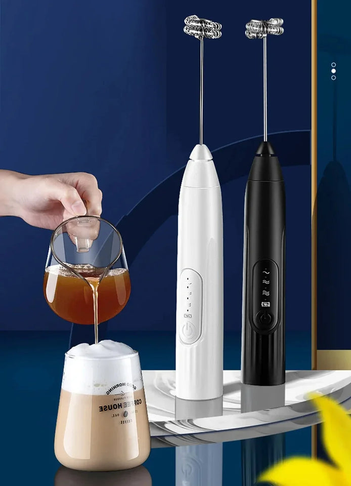 2-in-1 multi-function USB Rechargeable Electric Egg Beater Baking Mixer Milk Frother Kitchen Gadgets Coffee Stirrer Tools Dining