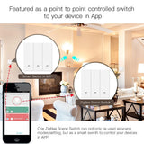 MOES Tuya ZigBee Wireless 9 Scene Switch Push Button Battery Powered Transmitter Smart Life App Automation 1/2/3 Gang