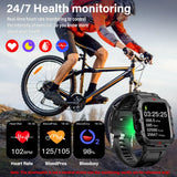2025 New LED Men's Smartwatch 1.73" Screen Bluetooth Answer Call Smartwatch Multi Sport Modes Health Monitoring Fitness Watches