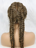 KIMA New Arrival 26 Inches Braided Wigs Synthetic Lace Front Hair Wig With Baby Hair for Black Women