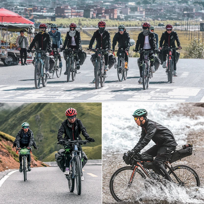 ROCKBROS Winter Bicycle Jackets Keep Warmer Windproof Thermal Fleece Bike Jersey Coat Sports MTB Road Riding Cycling Jacket Tops