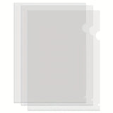 10pcs A4 Transparent L-Shaped File Folders - Waterproof and Durable PP Document Bags for Office Organization and Reusable
