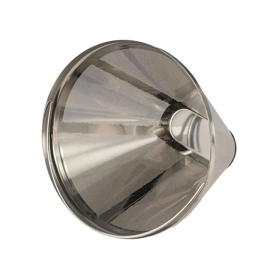 304 Stainless Steel Cafe Drip Coffee Machine Filter Fine Mesh Reusable Coffee Powder Basket with Foldable Handle Tea Strainer