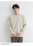 Men's Long Sleeve Casual Hoodie Loose Fit Round Neck White Top For Spring Autumn Versatile Sweatshirt Trendy Brand Men's Wear