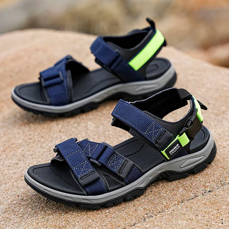 Summer Men's Sandals Trendy Casual Outdoor Sport Shoes for Holidays Beach Breathable Wear-Resistant Hiking & Walking Sandals