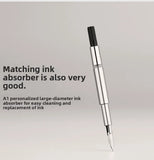 MOONMAN A1 Metal Press Fountain Pen EF 0.4MM Nib Fish Scale Pattern Design Writing Ink Pens Stationery School Office Supplies