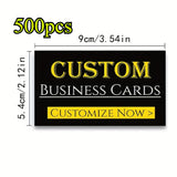 Personalized 9*5.4cm Custom Business Cards 300g Right Angle Double Sided Free Design Logo Text