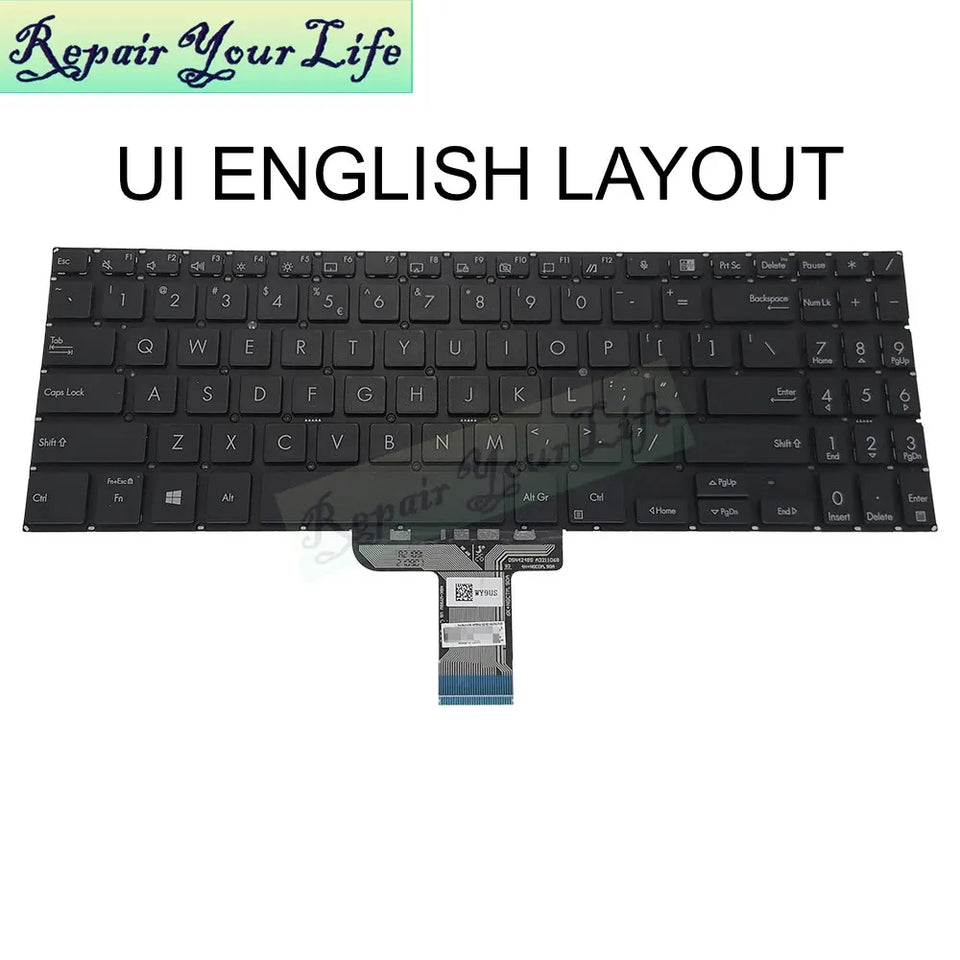 US UI Latin Backlight Keyboard For ASUS ExpertBook B1 B1500 B1500C P1450 P1450CBA BW450 PX555C B1500CEA 0KNX0-5622LA00 5123UI00