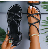 Women's Sandals Sexy Summer Shoes For Woman Summer Sandals 2025 New Flat Sandals Chaussures Femme Beach Shoes Female Footwear