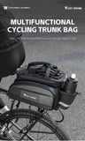 WEST BIKING Cycling Trunk Bag Large Capacity Bicycle Pannier Multifunctional Reflective Bike Bag Travel Bag MTB Bike Accessories