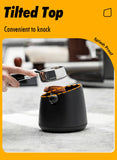 White Coffee Knock Box with Rubber Knock Bar 800ML Black Espresso Grounds Container Anti Slip Coffee Grind Waste Dump Bin