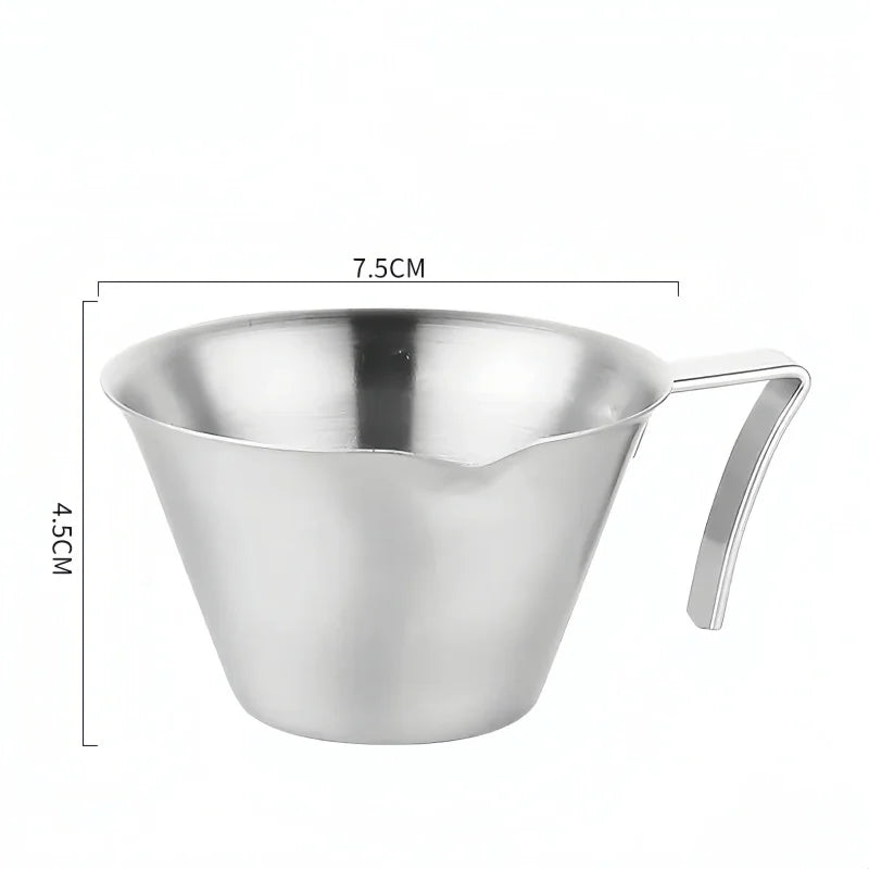 100ML Espresso Extraction Cup 304 Stainless Steel with Scale Thickened Exquisite Ounce Coffee Cup Home Kitchen Cafe Accessories