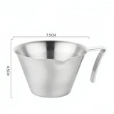 100ML Espresso Extraction Cup 304 Stainless Steel with Scale Thickened Exquisite Ounce Coffee Cup Home Kitchen Cafe Accessories