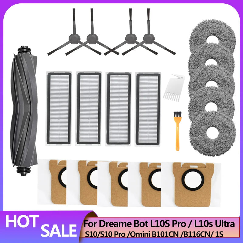 Dreame L10s Ultra/L10 Ultra Accessories S10 Pro Xiaomi MIJIA Omni 1s B116 X10+ Part Dust Bag Mop Cloth filter Brush