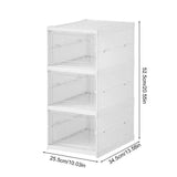 Shoe Rack Clear Shoe Storage Organizer Foldable Clear Stackable Box for Bedroom Hallway Home Dormitory Boot Workplace Sneaker