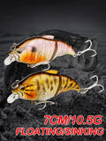 Fishing Lure Vatalion 7cm 10.5g Sinking Floating Crankbait Artificial HardBait Jointed VIB Vibration Wobblers Trout Bass Fishing