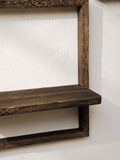 Wooden Display Shelf Floating Shelves Rustic Wood Shelves Wall Storage for Bedroom Kitchen Over Toilet Small Wall Mounted Gifts