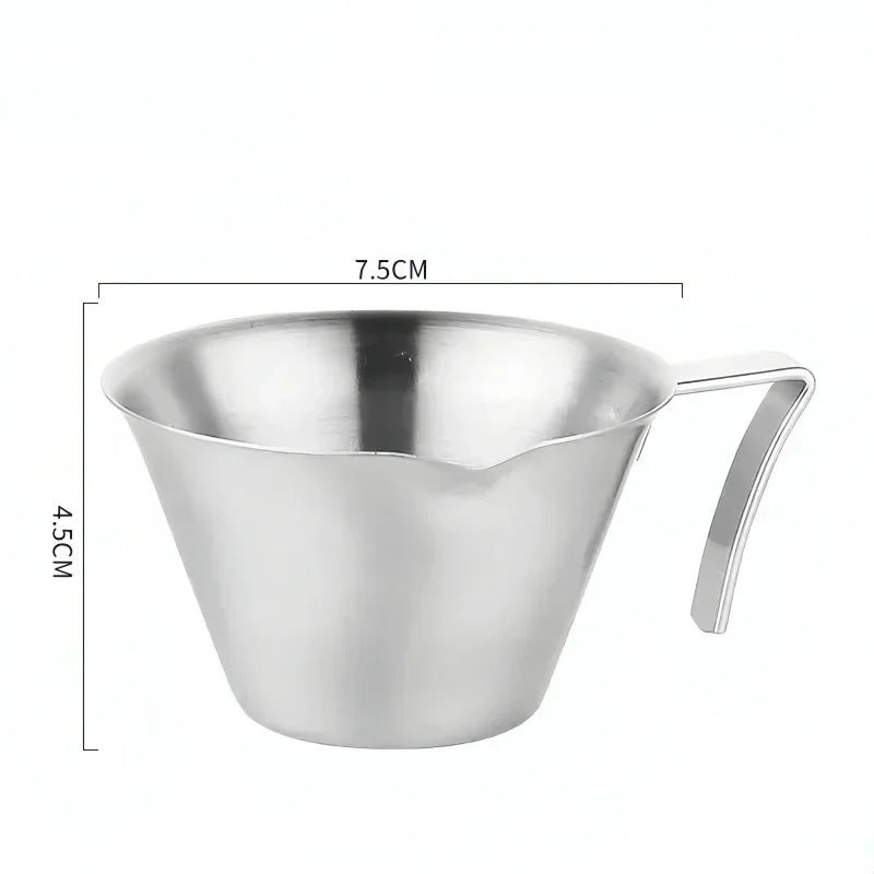 Espresso Extraction Cup 304 Stainless Steel with Scale Thickened Exquisite Ounce Coffee Cup Home Kitchen Cafe Accessories