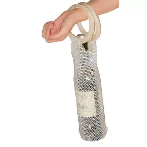 Resin Handle Wine Storage Bag Portable Czech Diamond Hand-carrying Gift Packaging Shiny Handwoven Bags Bottle jacket
