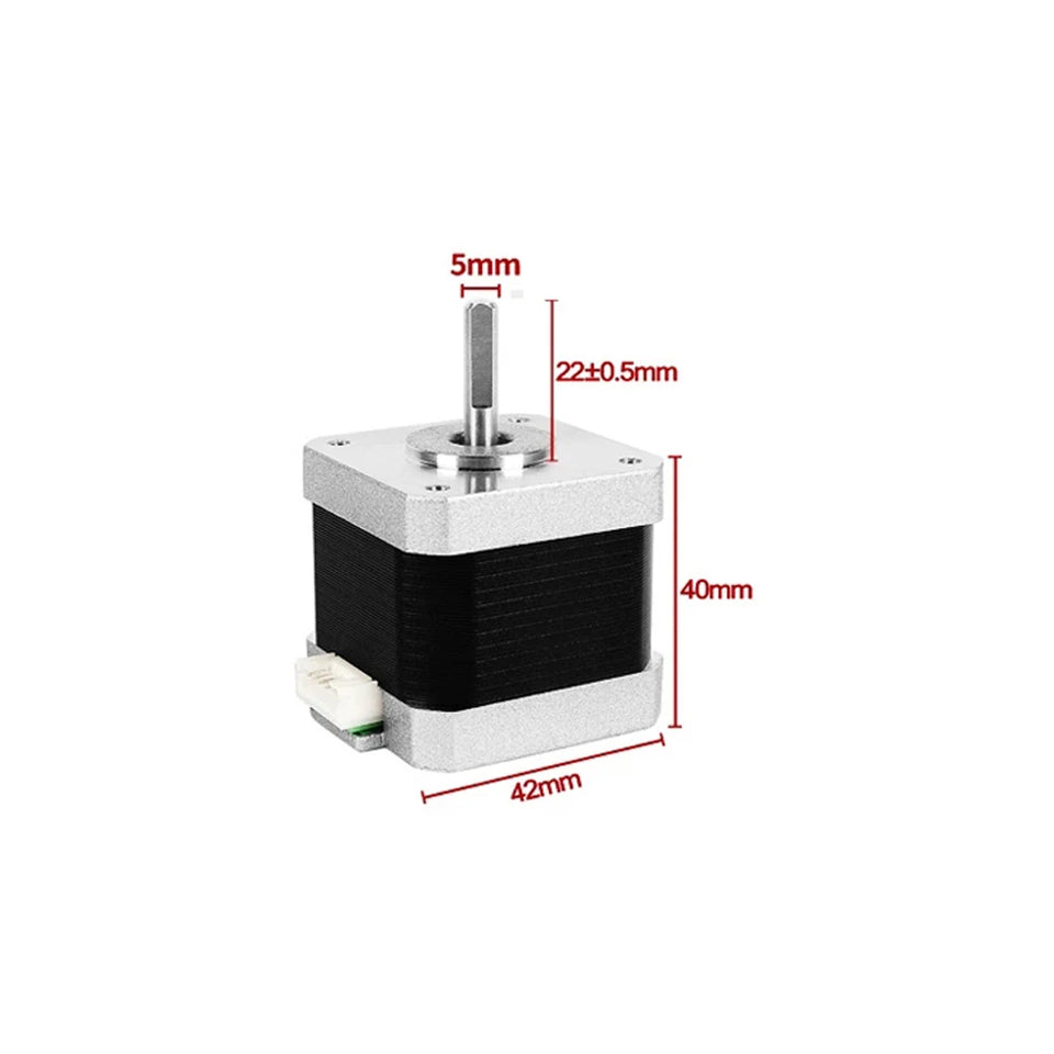 Nema17 Hybrid Open-loop Stepper Motor 2PH 34/40/48/60mm Length 4-Lead 0.28/0.42/0.56/7Nm for 3D Printer CNC Machine Tools Laser