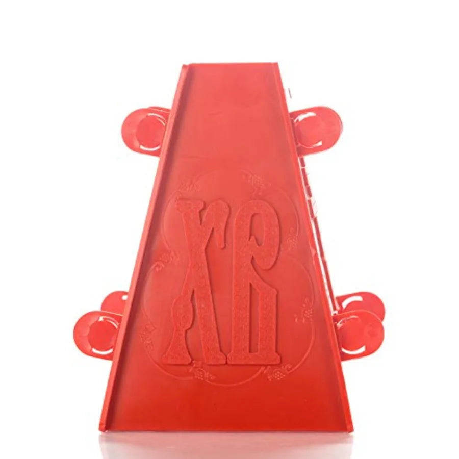 Red Plastic Easter Cheese Mold 63 Inch Tall 1 KG for Holiday Decoration and Gift