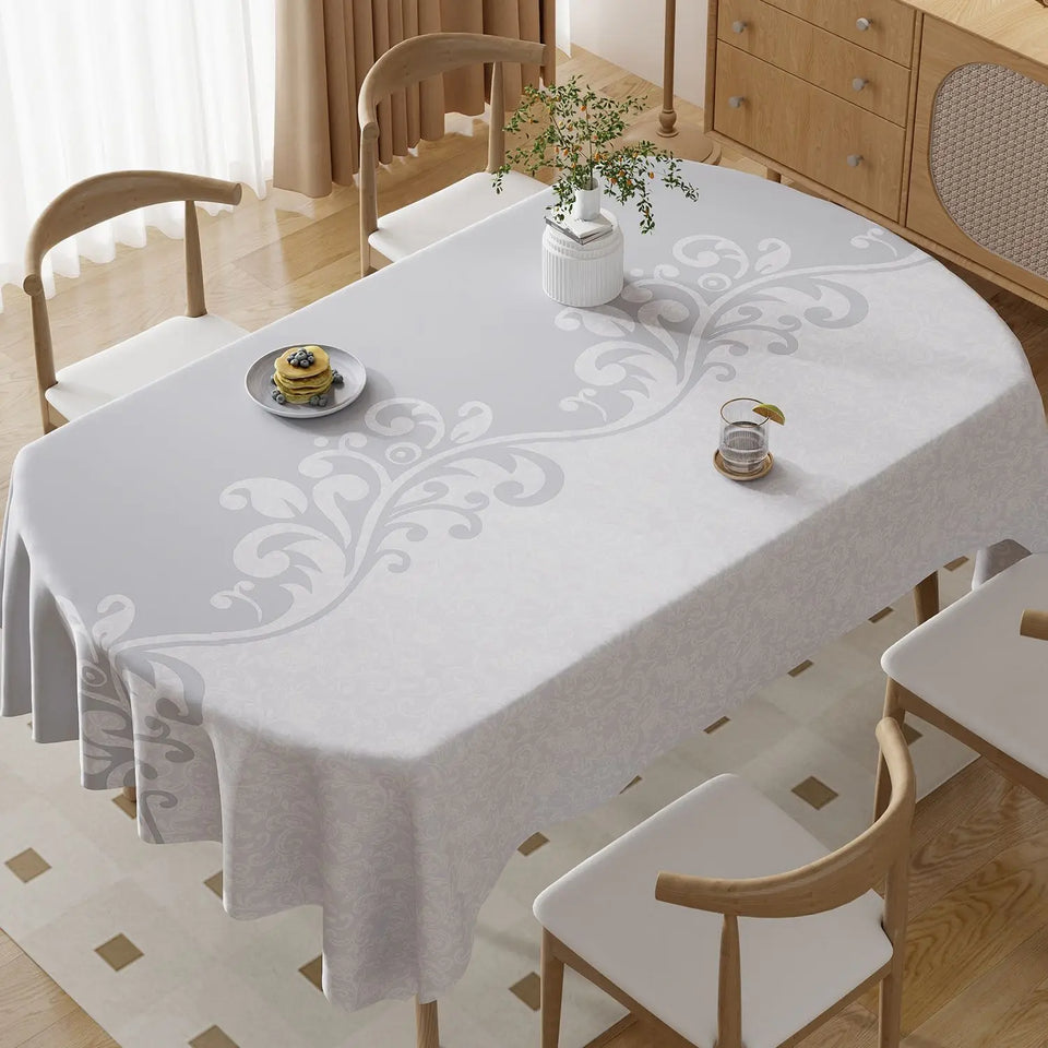 Square Printing Tablecloth No Wash Oil Proof Waterproof and Heat-resistant PVC Table Mat Home Banquet Coffee Table Decoration