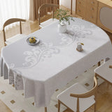 Square Printing Tablecloth No Wash Oil Proof Waterproof and Heat-resistant PVC Table Mat Home Banquet Coffee Table Decoration