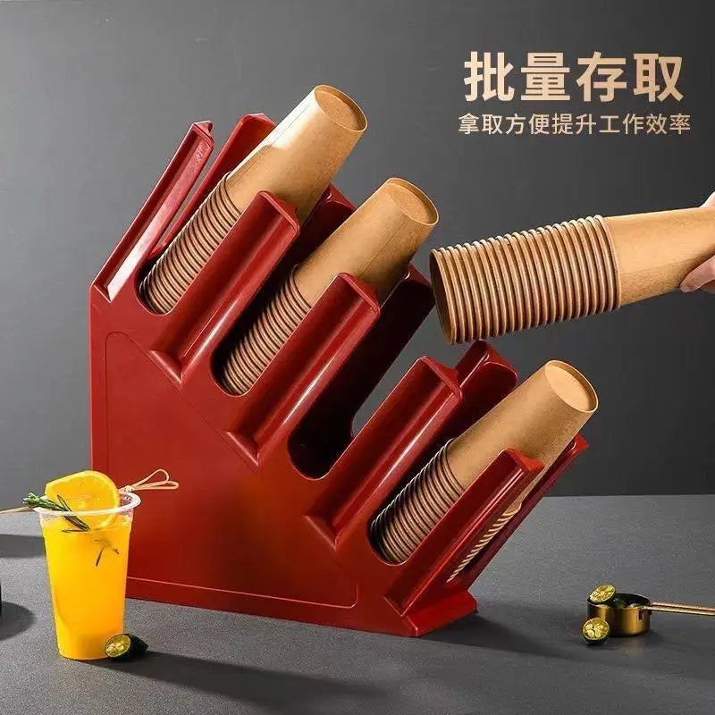 Coffee And Milk Tea Shop Injection Molded Cup Holder Cup Dispenser Cup Holder Bar Counter Integrated Molding Paper Cup Holder