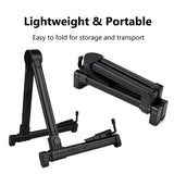 Miwayer Adjustable Universal Guitar Stand - Foldable ABS/Silicone Holder for Acoustic/Electric Guitar, Ukulele, Violin & Banjo