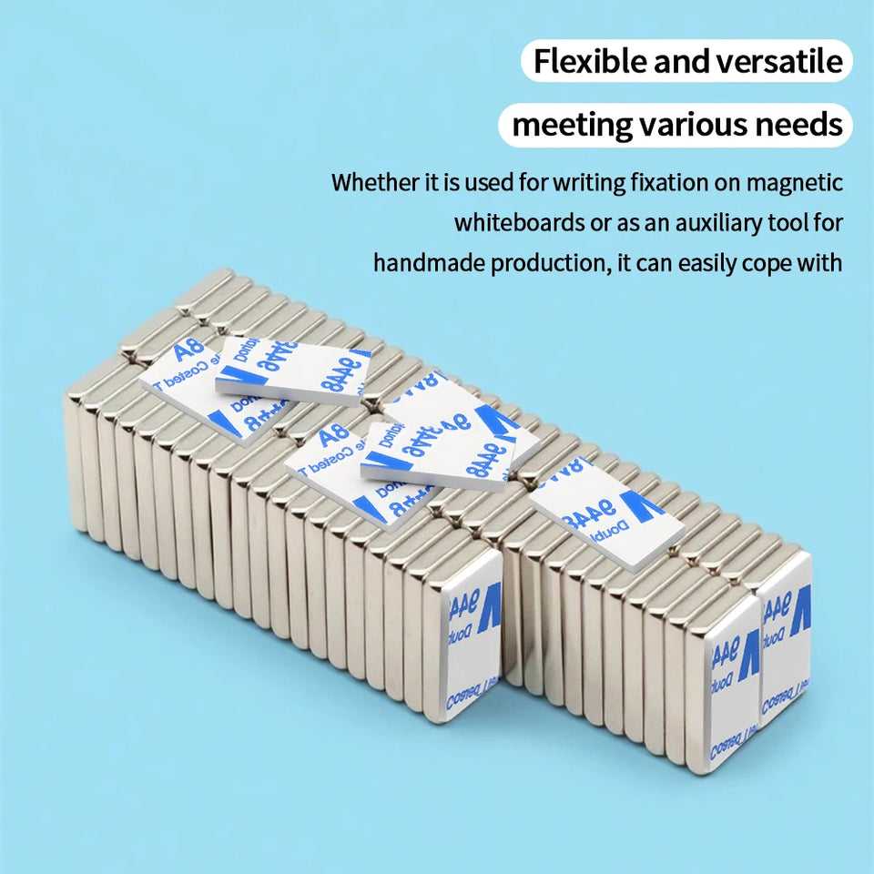 20x10x3mm Super Powerful Block Neodymium Magnet  With double-sided adhesive Magnet N35 Strong Permanent Magnetic imanes