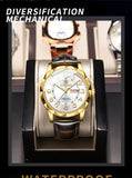 BINBOND New Fashion Mens Casual Sports Watches For Men Retro Big Dial Quartz Watches Classic Leather Business Men Watches B5663