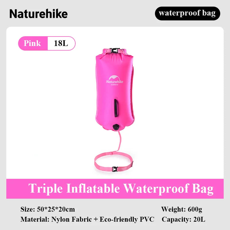 Naturehike  Inflatable Waterproof Bag Swimming Lifesaving Pressure Resistant Large Capacity Portable NH17S001-G