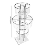 5 Tiers Gold/Silver Wedding Centerpieces Flower Stand Vase Centerpiece Acrylic Flower Stand with Hanging Acrylic