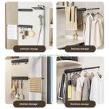 E74E Efficient Space Saving Pull Out Closet Organizers for Organized Storage of Clothes and Shoes