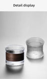 Glass Coffee Mug Japanese Style  Walnut Cup SleeveTransparent Kawaii Cup Coffeeware Beautiful Tea Mugs Beer Mug Cute Mug