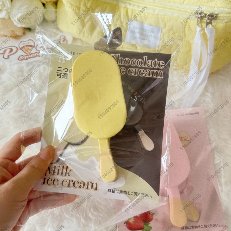 Chocolate Ice Cream Squishy Toy Slow Rebound Popsicle Stress Release Squeeze Toy Hand Relaxation Gift Item Toys