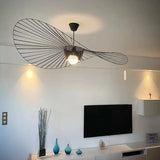 Italian Nordic Straw Hat Pendant Light Restaurant Art Living room Designer Industrial Retro Restaurant Kitchen Hanging Lights