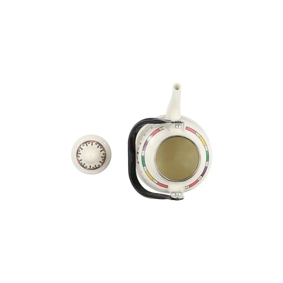 Classic Design Enamel Enamel Tea Kettle European Style Handmade Tea Pot Unbreakable No Whistling Water Kettle Restaurant
