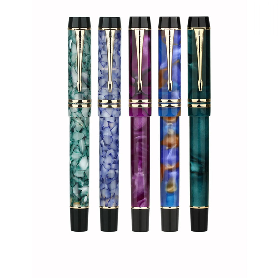 Majohn M600S Celluloid Fountain Pen F Nib with Converter Quality Fashion Office Business Writing Gift Pen Stationery Supplyn