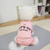 4 Legs Dog Hoodies Jumpsuit for Small Dogs Puppy Clothes Sport Dog Pullover Sweatshirt Doggies Winter Coat Warm Pet Cat Apparel