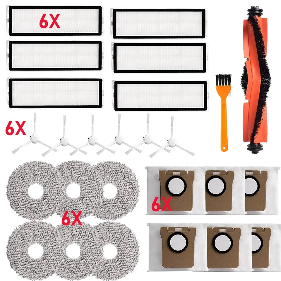 For Xiaomi Robot Vacuum X20+/X10+ /X20 Plus/X10 Plus Parts Mop Cloth Dust Bag Roller Side Brush Hepa Filter Part Accessories