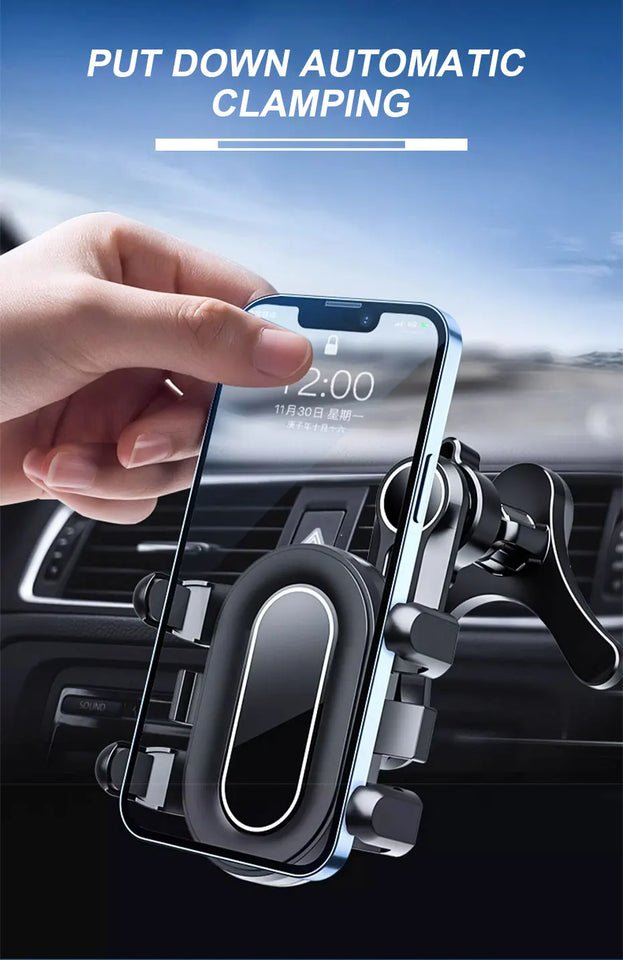 SEAMETAL Gravity Car Phone Holder Auto Air Vent Clip Cellphone Bracket Universal Car Air Vent Mobile Phone Stand For Navigation