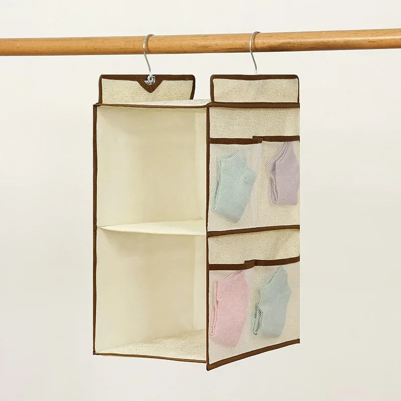 Non-woven Closet Wardrobe Cabinet Organizer Hanging Pocket Drawer Clothes Storage Clothing Home Organization Hanging Storage Bag