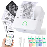 Mini Portable Printer,Thermal Label Maker Printer,For Wireless Bluetooth Photo Memo Stickers Inkless Suitable For Home, Office