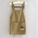 【Peace】Household Canvas Apron Oil-proof Can Wipe Hands Kitchen CookingMen Women Adult With Tool Pocket Fashion Coffee Over Apron