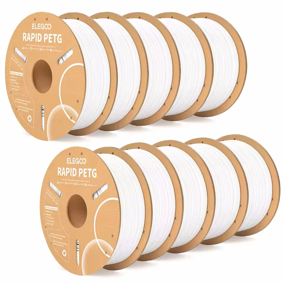 ELEGOO Rapid PETG Filament 1.75mm 1KG,High Speed 30-600mm/s 3D Printer Filament 1kg Fits for Most FDM 3D Printers